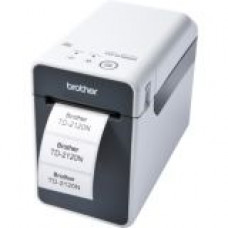 Brother TD-2120N Desktop Direct Thermal Printer - Monochrome - Label/Receipt Print - Ethernet - USB - Serial - White, Gray - LCD Yes - Real Time Clock - 2.20" Print Width - 6 in/s Mono - 203 x 203 dpi - 2.50" Label Width - TAA Compliance TD2120N