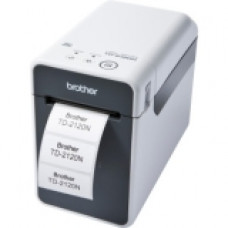 Brother TD-2120N Desktop Direct Thermal Printer - Monochrome - Label/Receipt Print - Ethernet - USB - Serial - Battery Included - White, Gray - 2.20" Print Width - 6 in/s Mono - 203 x 203 dpi - Wireless LAN - 2.50" Label Width TD2120NWL