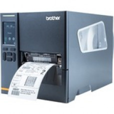 Brother TJ-4121TN Desktop Direct Thermal/Thermal Transfer Printer - Monochrome - Label/Receipt Print - Ethernet - USB - Serial - 4.16" Print Width - 7 in/s Mono - 300 dpi - TAA Compliance TJ4121TN