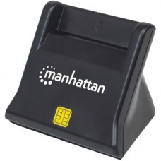 Manhattan Standing USB 2.0 Smart/SIM Card Reader - USB 2.0 Type-A - Contact Reader - Desktop - External 102025