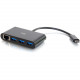 C2g USB C Hub with Ethernet - 3-Port USB Hub - USB Type C - External - 3 USB Port(s) - 1 Network (RJ-45) Port(s) - 3 USB 3.0 Port(s) 29747