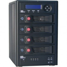 CRU Portable Four-bay Enclosure Featuring RAID and Encryption - 4 x HDD Supported - 16 TB Installed HDD Capacity - Serial ATA/300 Controller0, 1, 5, 10, 1, 5, 10 - 4 x Total Bays - 4 x 3.5" Bay - Tower 35450-3138-2400