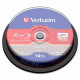 Verbatim BD-RE 25GB 2X with Branded Surface - 10pk Spindle Box - 25GB - 10pk Spindle 43694