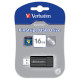 Verbatim 16GB Pinstripe USB Flash Drive - Black - TAA Compliance 49063