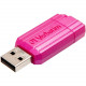 Verbatim 16GB PinStripe USB Flash Drive - Hot Pink - 16 GB - USB 2.0 - Hot Pink - Lifetime Warranty 49067