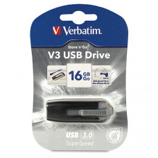 Verbatim 16GB USB 3.0 Store 'n' Go V3 Flash Drive - Black - TAA Compliance 49172