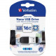 Verbatim 16GB Nano USB Flash Drive with USB OTG Micro Adapter - Black - 16GB - 1 Pack - TAA Compliance 49821