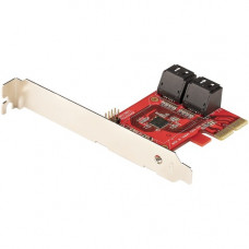 Startech.Com SATA PCIe Card, 4 Port PCIe SATA Expansion Card, 6Gbps, Stacked Connectors, Non-RAID, PCI Express to SATA Converter/Adapter - SATA III 6Gbps PCIe 3.0 x4 card - SATA expansion adapter card - 4-Port SATA to PCIe Card w/ASM1164 controller for 16