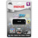 Maxell 4GB USB Slider USB-204BK USB 2.0 Flash Drive - 4 GB - USB 2.0 - Black - Lifetime Warranty 503101