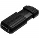 Verbatim 16GB PinStripe USB 2.0 Flash Drive - 400PK - Black - 16 GB - USB 2.0 - Black - 400/Pack 58613