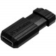 Verbatim 32GB PinStripe USB 2.0 Flash Drive - 400PK - Black - 32 GB - USB 2.0 - Black - Lifetime Warranty 58614
