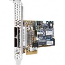 HPE Smart Array P421/1GB FBWC 6Gb 2-ports Ext SAS Controller - Serial ATA/600 - PCI Express 3.0 x8 - Low-profile - Plug-in Card - RAID Supported - 0, 1, 5, 10, 50 RAID Level - 2 Total SAS Port(s) - 2 SAS Port(s) External Flash Backed Cache 631673-B21