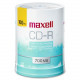 Maxell CD Recordable Media - CD-R - 48x - 700 MB - 100 Pack Spindle - 120mm - Single-layer Layers - Printable - Inkjet, Thermal Printable - 1.33 Hour Maximum Recording Time - TAA Compliance 648720