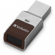 Verbatim 64GB Fingerprint Secure USB 3.0 Flash Drive with AES 256 Hardware Encryption - Silver - 64 GB - USB 3.0 - Silver - 256-bit AES - Lifetime Warranty - TAA Compliance 70368