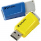 Verbatim 16GB Store &#39;&#39;n&#39;&#39; Click USB Flash Drive - 2pk - Blue, Yellow - 16 GB - USB - Blue, Yellow - Lifetime Warranty - 2 / Pack - TAA Compliance 70376
