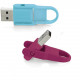 Verbatim 16GB Store &#39;&#39;n&#39;&#39; Flip USB Flash Drive - 2pk - Berry, Blue - 16 GB - USB - Blue, Berry - Lifetime Warranty - 2 / Pack - TAA Compliance 70377