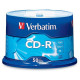 Verbatim CD-R 80 Minute (700 MB) (52x) Branded Surface (Pk=50/Spindle) - TAA Compliance 94691