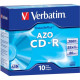 Verbatim AZO CD-R 700MB 52X DataLifePlus with Branded Surface - 10pk Slim Case - 120mm - 1.33 Hour Maximum Recording Time 94760