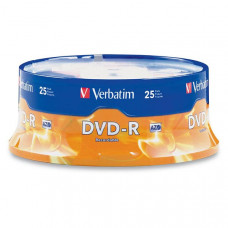 Verbatim DVD-R (4.7 GB) (16x) Branded (Pkg=25/Spindle) - TAA Compliance 95058