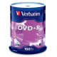 Verbatim DVD+R (4.7 GB) (16X) Branded Surface (Pk=100/Spindle) - TAA Compliance 95098