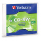 Verbatim CD-RW 80 Minute (700 MB) (2x-4x) Branded with Slim Jewel Case - TAA Compliance 95117