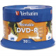 Verbatim DVD-R 4.7GB 16X White Inkjet Printable with Branded Hub - 50pk Spindle - 4.7GB - 50 Pack - TAA Compliance 95137