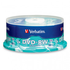 Verbatim DVD-RW (4.7 GB) (4X) Branded Surface (Pk=30/Spindle) - TAA Compliance 95179