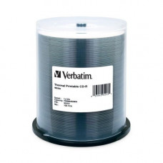 Verbatim CD-R 700MB 52X White Thermal Printable - 100pk Spindle - 700MB - 100 Pack - TAA Compliance 95253