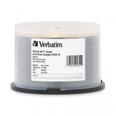Verbatim DVD-R (4.7 GB) (8x) UltraLife Gold Archival Grade (Pkg=50/Spindle) - TAA Compliance 95355
