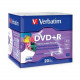 Verbatim DVD+R 4.7GB 16X White Glossy Inkjet Printable with Branded Hub - 20pk Slim Case - 120mm - Single-layer Layers - Printable - Inkjet Printable - 2 Hour Maximum Recording Time 96122