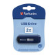 Verbatim 2GB Retractable USB Flash Drive - Blue - TAA Compliance 97086