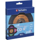 Verbatim CD-R 80min 52X with Digital Vinyl Surface - 10pk Bulk Box - 120mm - 1.33 Hour Maximum Recording Time - TAA Compliance 97935