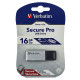 Verbatim 16GB Store'n' Go Secure Pro USB 3.0 Flash Drive with AES 256 Hardware Encryption - Silver - TAA Compliance 98664