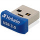 Verbatim 64GB Store &#39;&#39;n&#39;&#39; Stay Nano USB 3.0 Flash Drive - Blue - 64 GB - Blue - 1 Pack - TAA Compliance 98711
