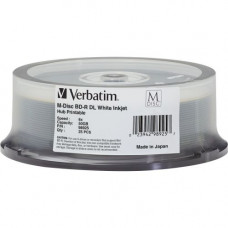 Verbatim Blu-ray Recordable Media - BD-R DL - 6x - 50 GB - 25 Pack Spindle - 120mm - Double-layer Layers - Printable - Inkjet Printable - TAA Compliance 98925