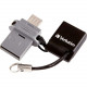 Verbatim 64GB Store &#39;&#39;n&#39;&#39; Go Dual USB Flash Drive for OTG Devices - 64 GBMicro USB, USB 2.0 - 1 Pack - TAA Compliance 99140