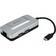 Verbatim USB-C&trade; 3-Port Hub with Gigabit Ethernet and Power Delivery - USB Type C - External - 3 USB Port(s) - 1 Network (RJ-45) Port(s) - 2 USB 3.0 Port(s) 99354