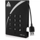 Apricorn Aegis Padlock A25-3PL256-1000 1 TB Hard Drive - External - USB 3.0 - 5400rpm - 8 MB Buffer - 1 Year Warranty A25-3PL256-1000