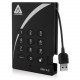 Apricorn Aegis Padlock 2 TB Hard Drive - External - Portable - USB 3.0 - 5400rpm - 8 MB Buffer A25-3PL256-2000