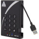 Apricorn Aegis Padlock 16 TB Solid State Drive - External - USB 3.0 A25-3PL256-S16TB