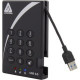Apricorn Aegis Padlock 16 TB Solid State Drive - External - USB 3.0 A25-3PL256-S16TBF