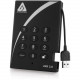 Apricorn Aegis Padlock A25-3PL256-S256 256 GB Solid State Drive - 2.5" External - Black - USB 3.0 - 160 MB/s Maximum Read Transfer Rate A25-3PL256-S256