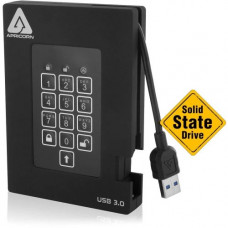 Apricorn Aegis Padlock A25-3PL256-S256F 256 GB Solid State Drive - External - USB 3.0 - 8 MB Buffer - 180 MB/s Maximum Read Transfer Rate - 3 Year Warranty A25-3PL256-S256F