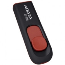 A-Data Technology  Adata 32GB Classic C008 USB 2.0 Flash Drive - 32 GB - USB 2.0 - Black, Red AC008-32G-RKD