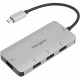 Targus USB-C Multi-Port Hub with 4x USB-A Ports, 10G - USB Type C - External - 4 USB Port(s) - 0 Network (RJ-45) Port(s) - 4 USB 3.1 Port(s) - Mac, Chrome, PC ACH227USZ