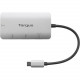 Targus USB-C Multi-Port Hub With 2x USB-A And 2x USB-C Ports With 100W PD Pass-Thru - USB 3.2 (Gen 1) Type C, Thunderbolt 3 - External - 4 USB Port(s) - Chrome, Mac, PC ACH228USZ