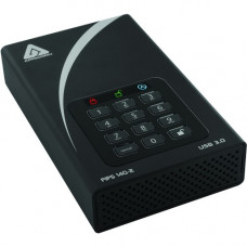 Apricorn Aegis Padlock DT FIPS ADT-3PL256F-12TB 12 TB Desktop Hard Drive - External - Black - TAA Compliant - USB 3.0 - 8 MB Buffer - 256-bit Encryption Standard - 1 Year Warranty ADT-3PL256F-12TB