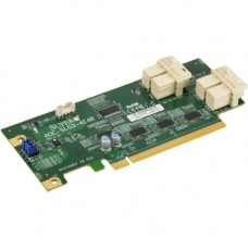 Supermicro Low Profile 12.8 Gb/s Quad-Port NVMe Internal Host Bus Adapter - PCI Express 3.0 x16 AOC-SLG3-4E4R-O