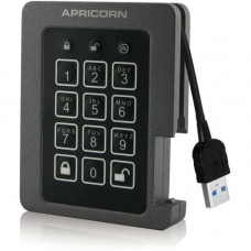 Apricorn Aegis Padlock ASSD-3PL256-240F 240 GB Solid State Drive - External - USB 3.0 - 8 MB Buffer - 205 MB/s Maximum Read Transfer Rate - 3 Year Warranty ASSD-3PL256-240F