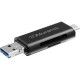 Aluratek USB 3.1 / Type-C / Micro USB OTG (On-The-Go) SD and Micro SD Card Reader - SD, microSD - USB 3.1 Type C, USB 3.1, Micro USBExternal AUCRC300F